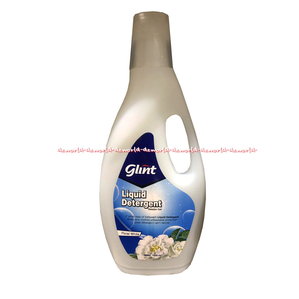 Glint Liquid Detergent 1L Detergen Cair Wangi Aroma Bunga Putih Floral White Putih 1 ltr 1 Litter Glin Sabun Cuci Pakaian Baju Cair