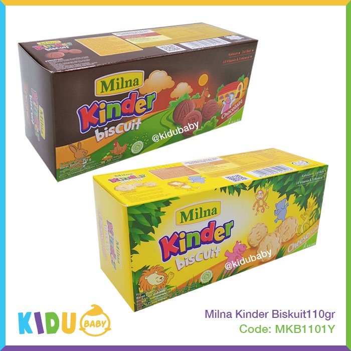 Milna Kinder  Biscuit 110gr Cemilan Makanan Biskuit MPASI si Kecil Kidu Baby