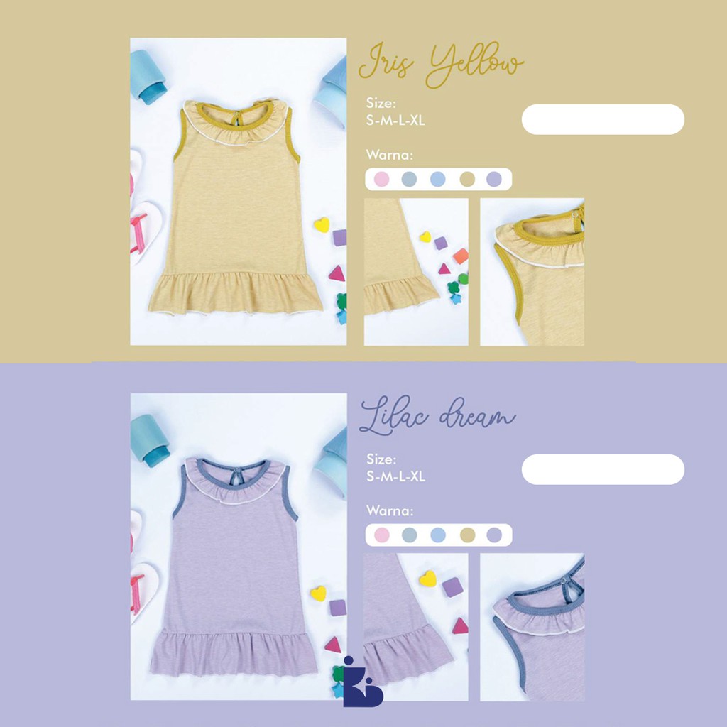 Cuit Kids Collar Ruffle Dress Natsu Series | Baju Dress | Dress Anak | Pakaian Anak