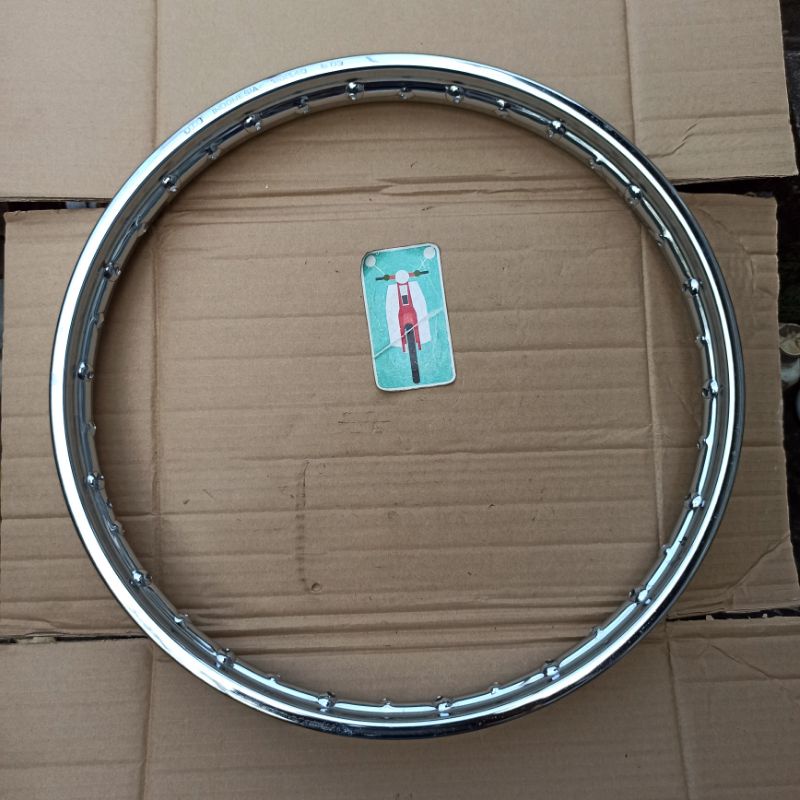 velg DID 18 140 NOS original baru stok toko lama cocok untuk roda depan Honda s90 CB Win Suzuki A100