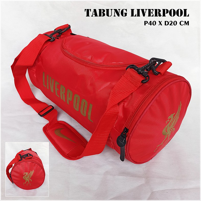 TAS TABUNG KLUB BOLA Selempang Futsal / Tas Gym / Tas SEPATU Olahraga BARCA MADRID LIVERPOOL JUVE