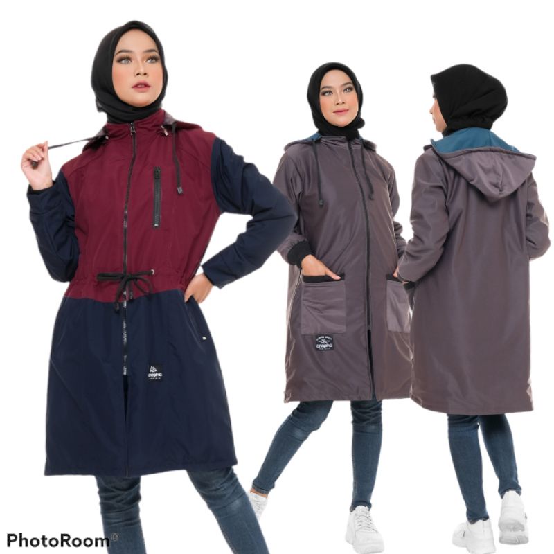 ANAPHA jaket parka muslimah kombinasi jaket cewe kombinasi parka syar i hijabers muslimah