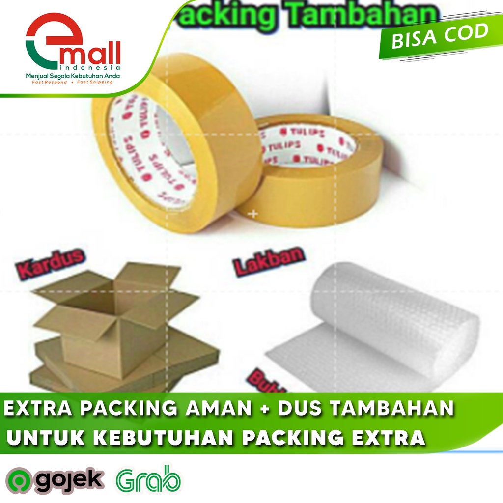 

Packing Ekstra Aman ( Lakban + Bubble Warp + Kardus )