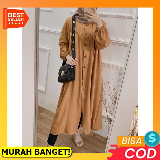 C&R_Collection [M L Xl] - Qaisha Dress / Gamis Wanita / Gamis Kekinian Wanita 2022 / Pakaian Muslima