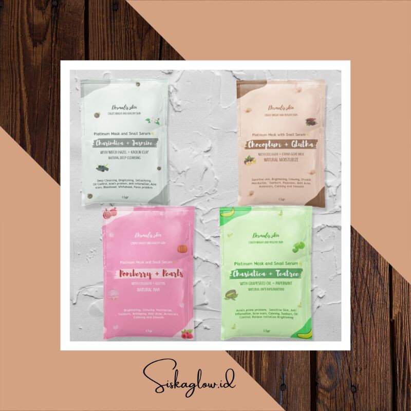 [FREE SPATULA] MASKER ORGANIK DERMALIS / DELISCYA SKIN/ PLATINUM MASK WITH