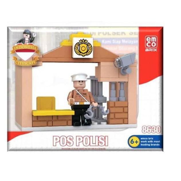 TERMURAH Emco Brix Indonesia Series - Pos Polisi 8630 - Mainan Brix Lego ,,