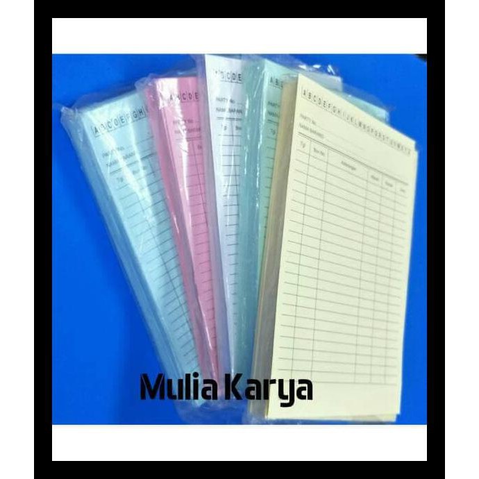 

Kartu Stok Kecil Warna Stock Card New