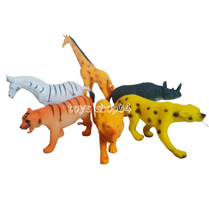 Mainan Anak Hewan / Animal Karet 1Set isi 6 Pcs