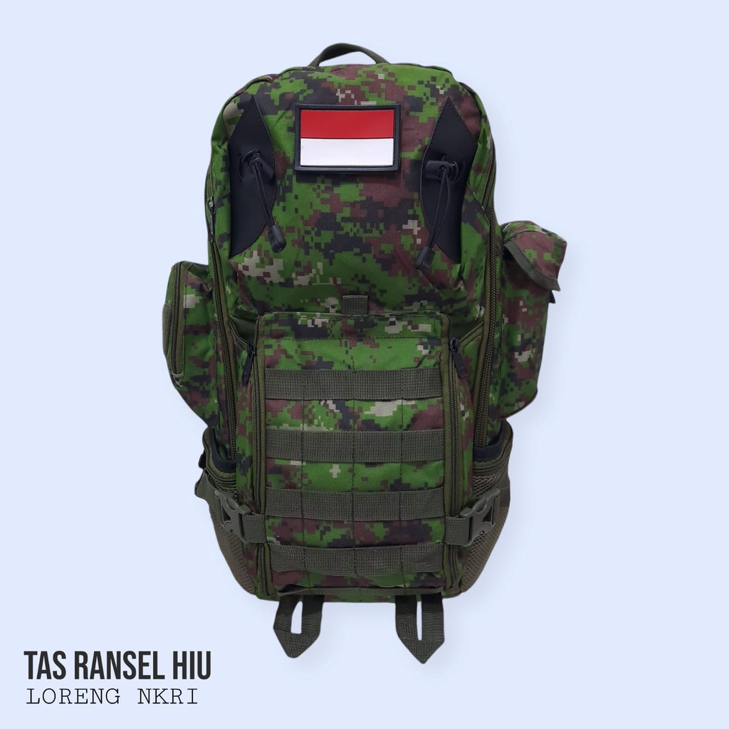 Tas Punggung Hiu Hitam,Krem,Hijau Army,Loreng Gurun,Malvinas