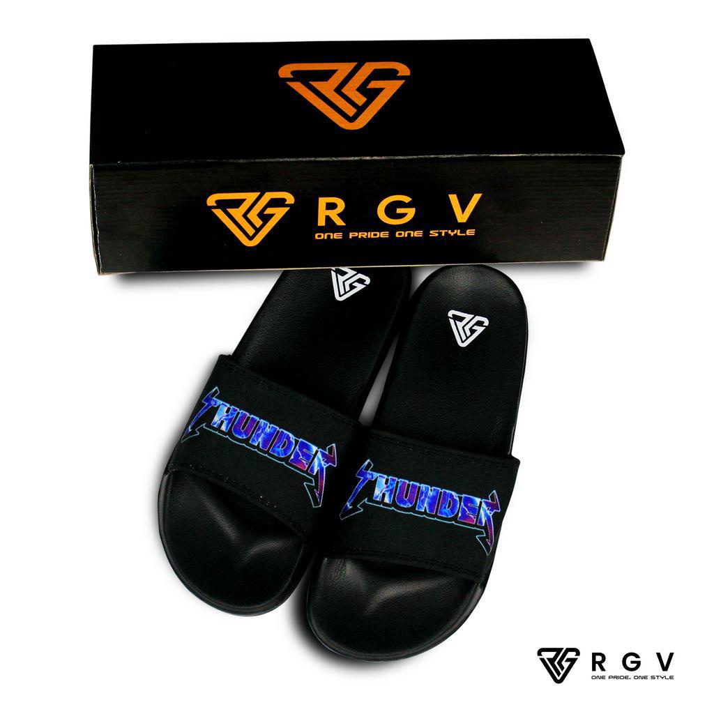 RGV - SANDAL PRIA DAN WANITA SLIDE SLIP ON SENDAL ANTI LICIN RINGAN SELOP THUNDER BLUE