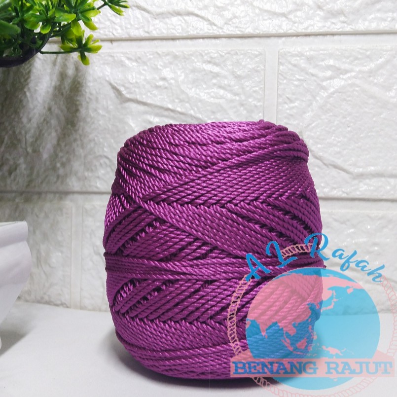 ALRAFAH ALSTORE - BENANG RAJUT POLY KILAP VIOLET
