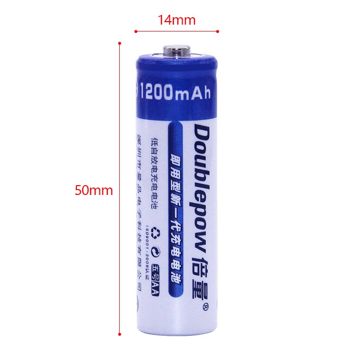 Charger Baterai 6 slot for AA/AAA with 6 PCS AA Battery Rechargeable NiMH 1200mAh - S3AD0AWH