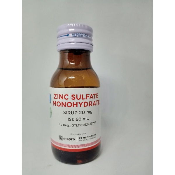 ZINC SULFATE SIRUP 60 ML | MEPRO