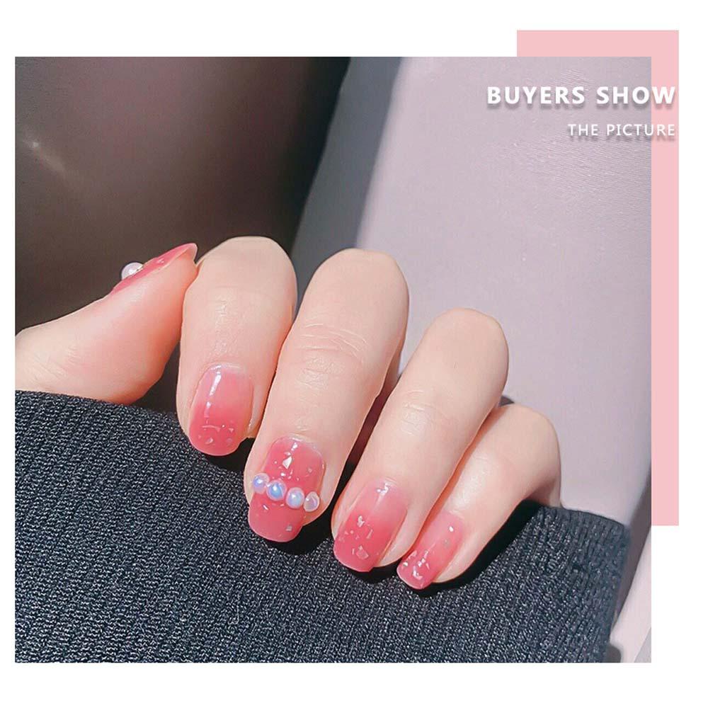 AUGUSTINA Agustina 3D Nail Art Dekorasi DIY Tips Manik-Manik Plastik Perhiasan AB Setengah Lingkaran-Mutiara