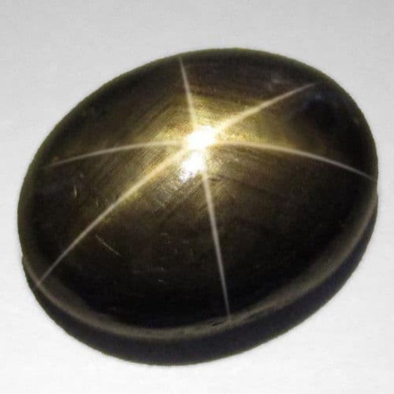 Natural batu alam black sapphire star