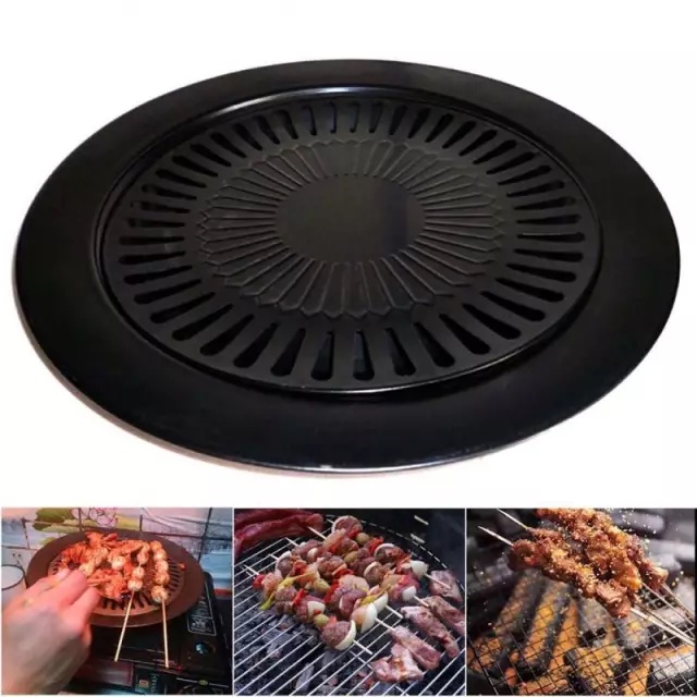 Alat Panggangan Pemanggang Daging Barbeque BBQ Grill Pan Smokeless Anti Lengket Non Stick 32 cm