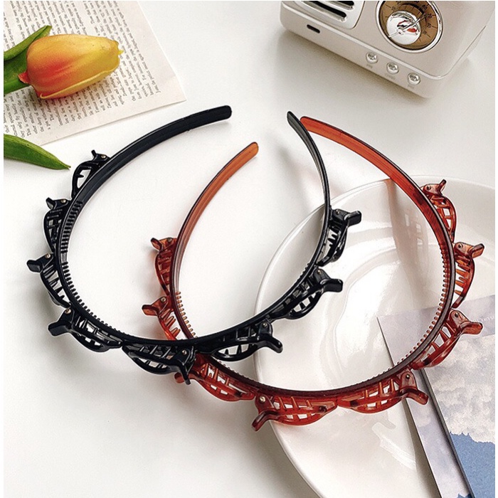 JOS0055 Bando Jepit Twister Rambut Kepang Korea Headband Bando Rambut Kepang Jepit