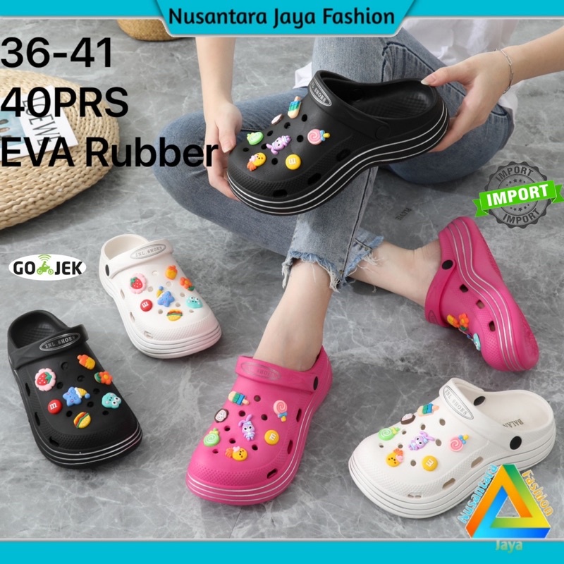 Sandal Wanita FUJI Kokop Jelly Eva Kekinian Balance 8558-10