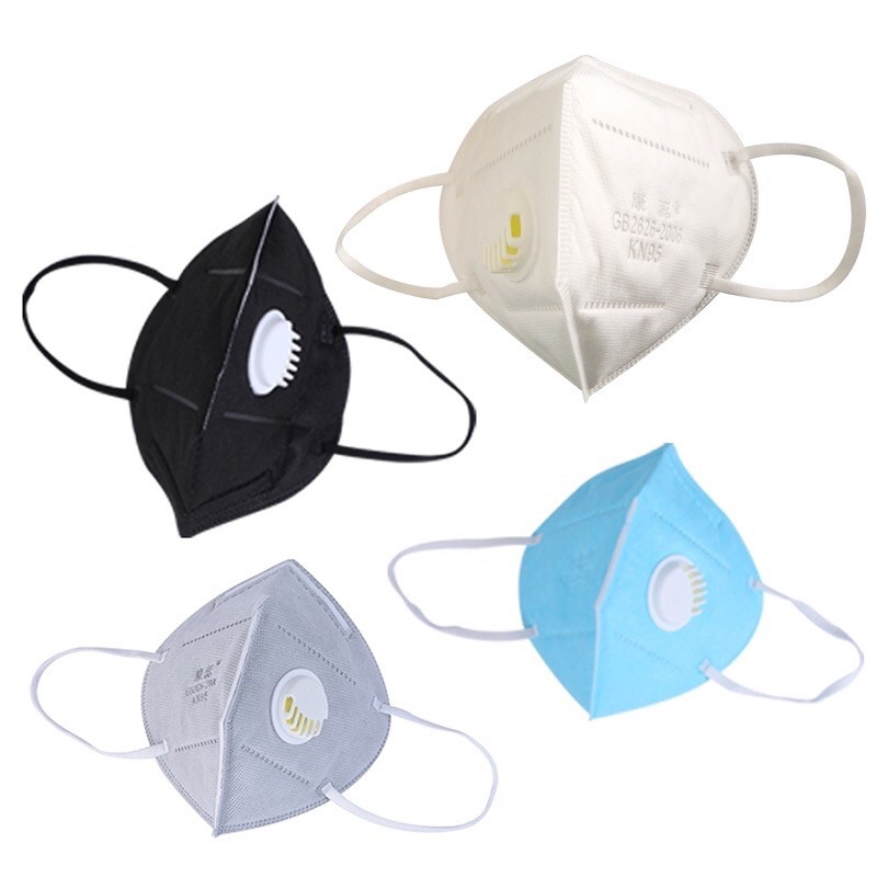 Masker N95 dewasa Biru hitam putih abu