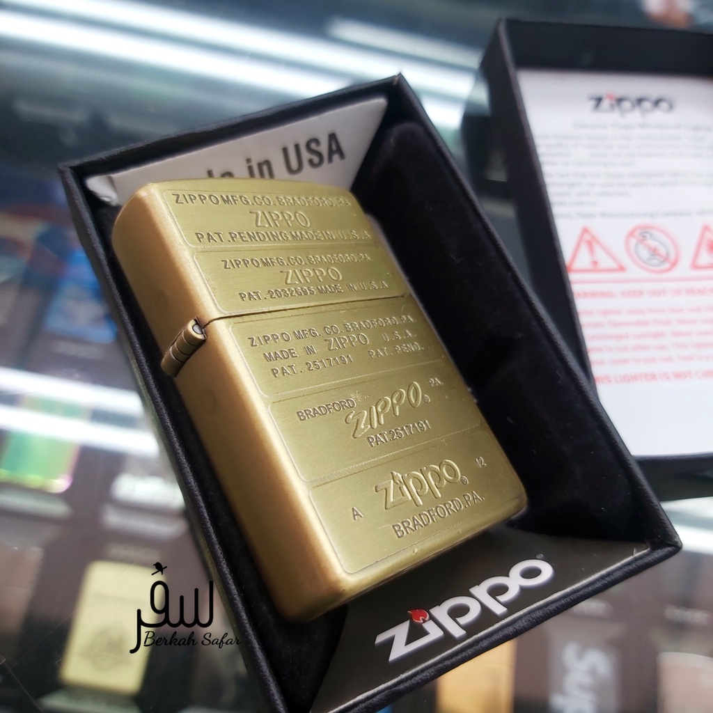 Korek Zippo Gold Full Engraving BradFord Zippo High Premium Quality Made In Usa &quot;Limited Edition&quot; - Free Box