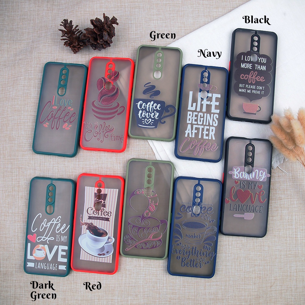 CASE CHOICE COFFE OPPO A15 A16 A3S A54 A7 A74 5G A9 2020 F11 PRO F1S F5 F7 RENO 4F RENO 5 CASE RUBBER COFFE