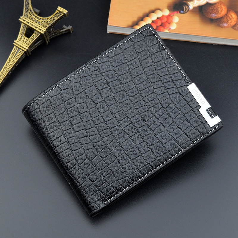 DOMPET PRIA KULIT CROCO PREMIUM HITAM HOOPER WA436B5 LIPAT IMPORT SLOT KARTU UANG SIMPLE COWOK KEREN TIPIS BATAM BRANDED LAKI DISTRO FASHION