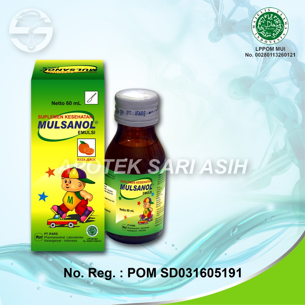 MULSANOL Emulsi Ifars 60 ml VITAMIN & DHA anak dan balita HALAL MUI