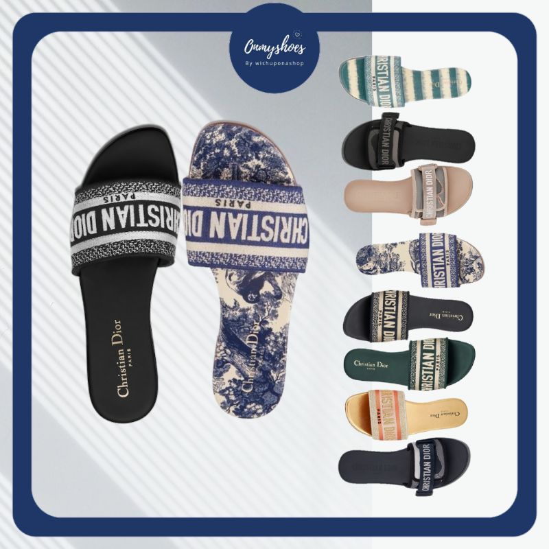 DR Slides Flat Sandal / Canvas Dway / Embroidered / Evolution