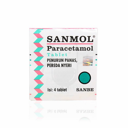 SANMOL TABLET ISI 4 TABLET -  TURUN PANAS