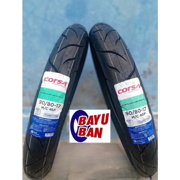 Ban Corsa Ring 17 Paket 2 Ban 90/80 Rata Ban Donat Road Race Conering