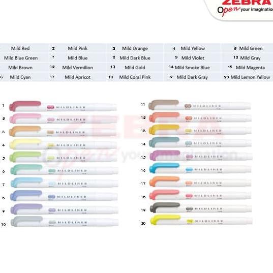 

ZEBRA MILDLINER SET 20