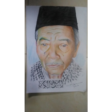 hiasan dinding/ lukisan wajah berwarna