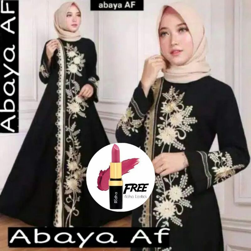 Abaya Couple Ibu Dan Anak Anak Bordir Cleopatra Af Exclusive Elegant Maxi Dress Mslim
