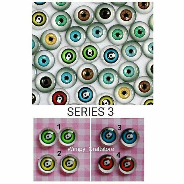 Wimpy Eye Chip Bola Mata Figure Mata BJD Mata Boneka Bahan Clay Craft