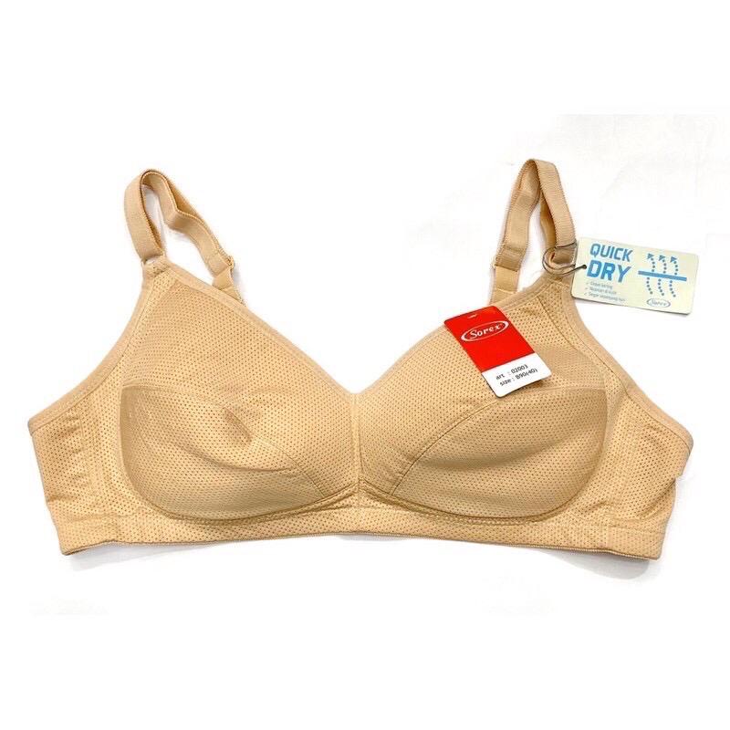 BH BRA SPORT BASIC 02002 02003 SOREX - BRA BUSA TIPIS TANPA KAWAT / BH WANITA DEWASA BERPORI PORI -ARA09STORE