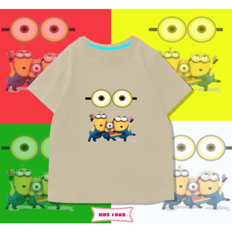 KAOS ANAK MINION LAKI-LAKI&amp;PEREMPUAN/KAOS ANAK MINION COTTON 24S ANTIBAKTERIAL