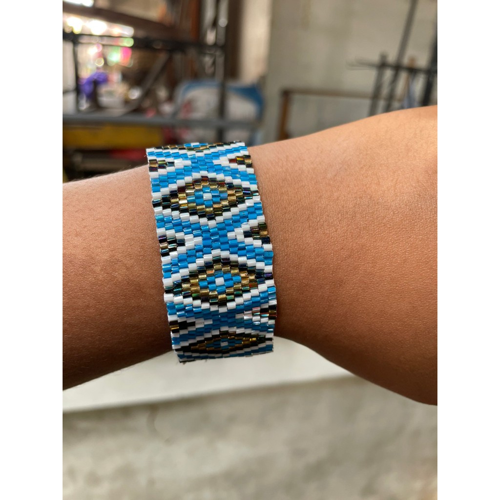 gelang mute / gelang rajut / gelang manik manik / mute bracelet / hand knit bracelet
