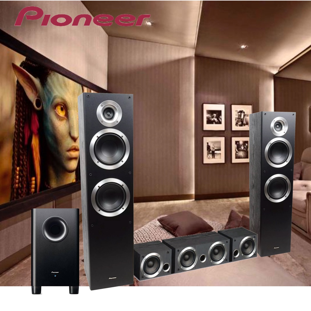 Paket 5.1 home theatre speaker system Pioneer SES21 CR LR S21W
