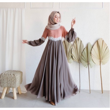 Clarissa Dress - Baju Gamis Muslim Terbaru 2020 2021 Model Baju Pesta Wanita kekinian