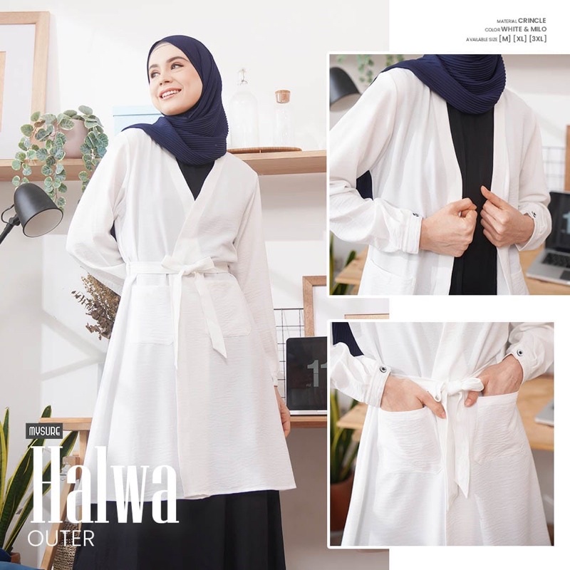 (DBY) CARDIGAN HALWA OVERSIZE OUTER PANJANG ATASAN WANITA