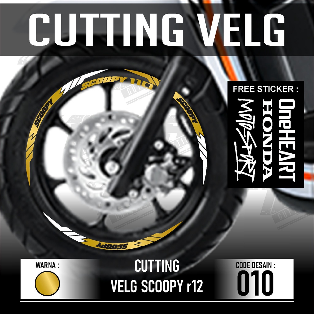 Stiker velg Scoopy lis velg Scoopy stiker velg motor Scoopy list velg honda Scoopy sticker velg Scoo