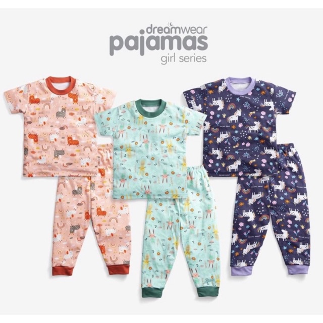 Velvet Junior CPR Stelan Piyama Dreamwear Atasan Pendek Celana Panjang Big Size Jumbo 2-10th