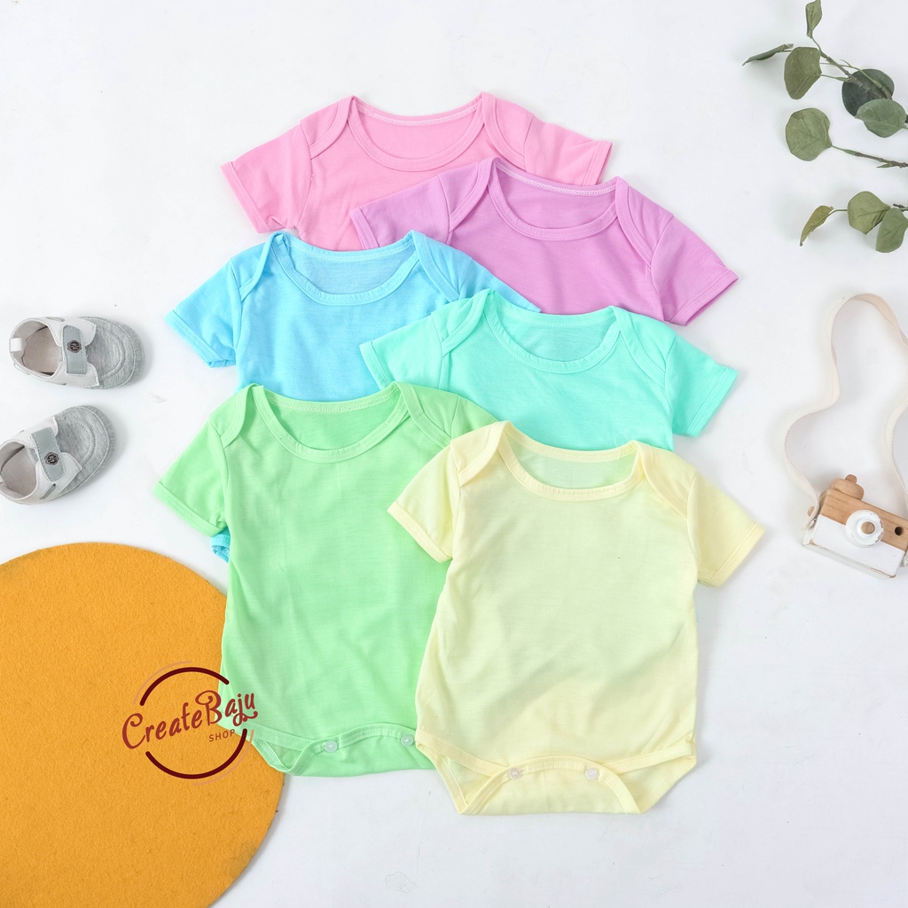 BAJU BAYI JUMPER BAYI 3-12 BULAN JUMPSUIT BAYI WARNA POLOS FASHION TERMURAH