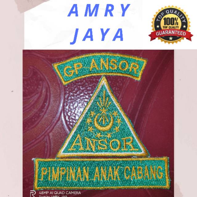 1 SET, BISA BELI SATUAN BORDIR ANSOR | EMBLEM ANSOR | GP ANSOR | BANSER (AMRY JAYA SURABAYA)