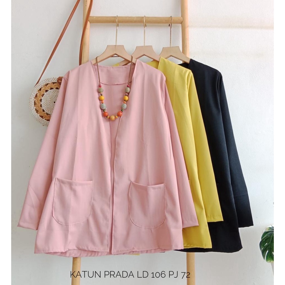 ATASAN BLAZER WANITA MURAH - BAHAN BROKAT KATUN PRADA - BLAZER KERJA WANITA