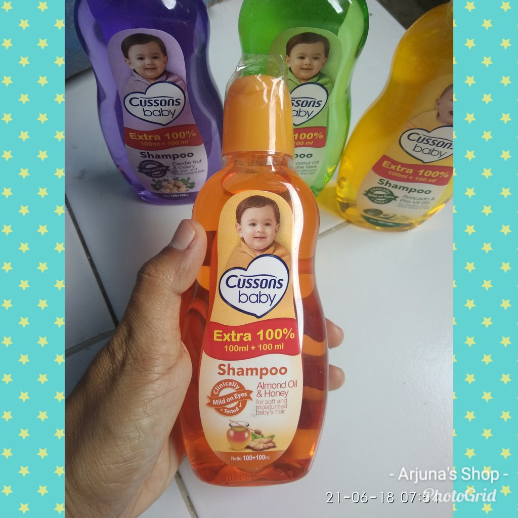 CUSSONS BABY Shampo 100ml+100ml (Avocado, Candle Nut, Aloe Vera, Almond Oil)