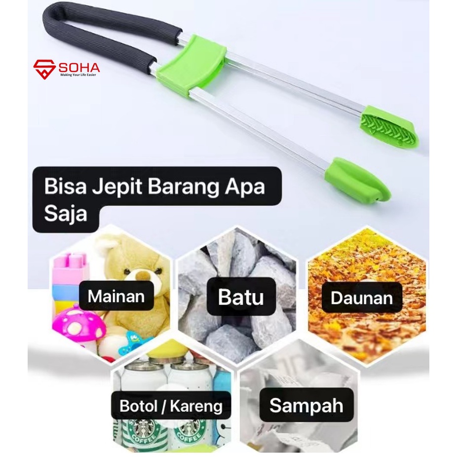 PCK-07 Alat Penjepit Barang Lebih Panjang 88cm Serbaguna Bisa Jepit Sampah Tangkap Tikus Serangga / Hewan Kecil Grab Stick Bahan Aluminium Alloy Mungut Sampah