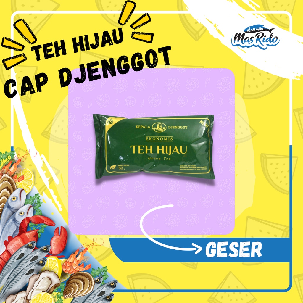 

Teh Hijau Teh Daun Cap Kepala Djenggot Green Tea 50 Gram Termurah