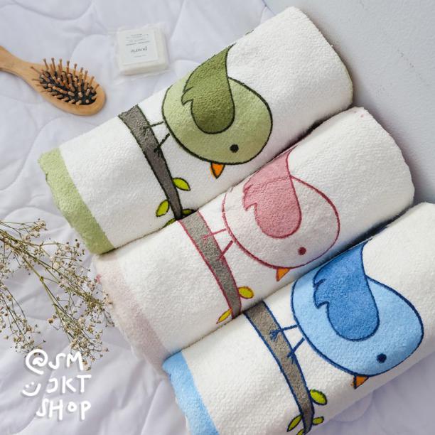 Hot Sale Handuk Mandi Anak Merah Putih Kids Anak/Bayi (60X120 Cm) Motif Birdy - Biru Berkualitas
