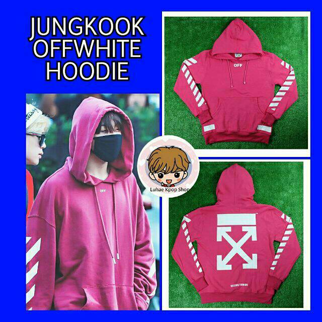 jungkook off white hoodie